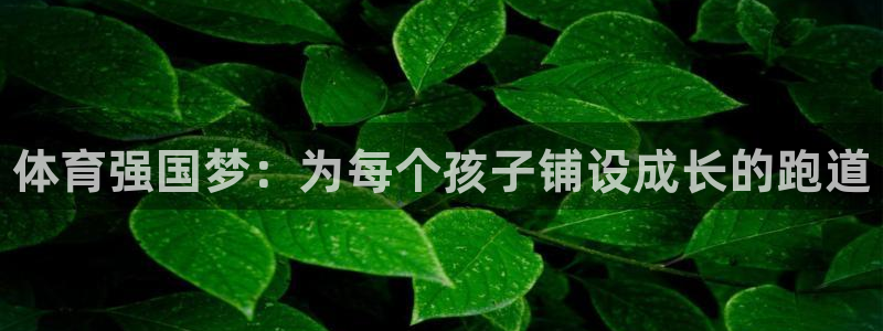 MK体育官网下载：体育强国梦：为每个孩子铺设成长的跑