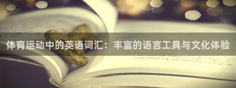 MK体育官方正版app娱乐是那个系列的台子:体育运动中的英语